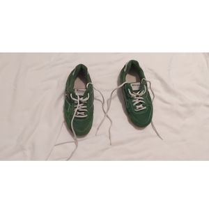 Women's green champion running shoes